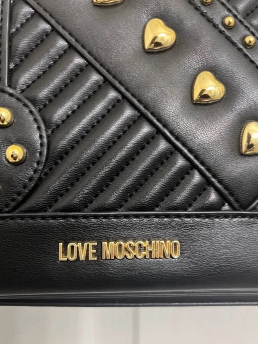 LOVE MOSCHINO Quilted Handbag, EUC - Picture 4 of 7